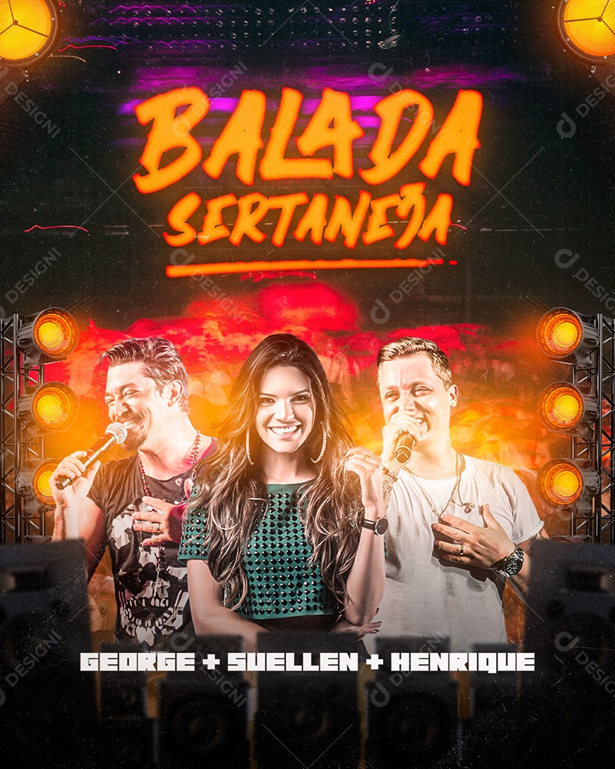 Flyer Balada Sertaneja Social Media PSD Editável