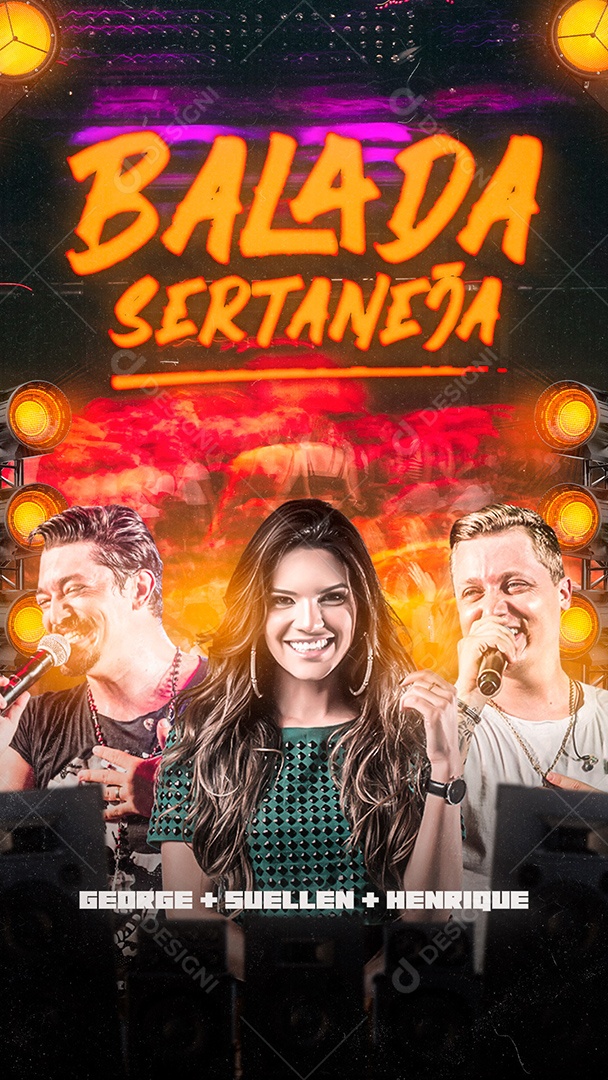 Flyer Balada Sertaneja Story Social Media PSD Editável