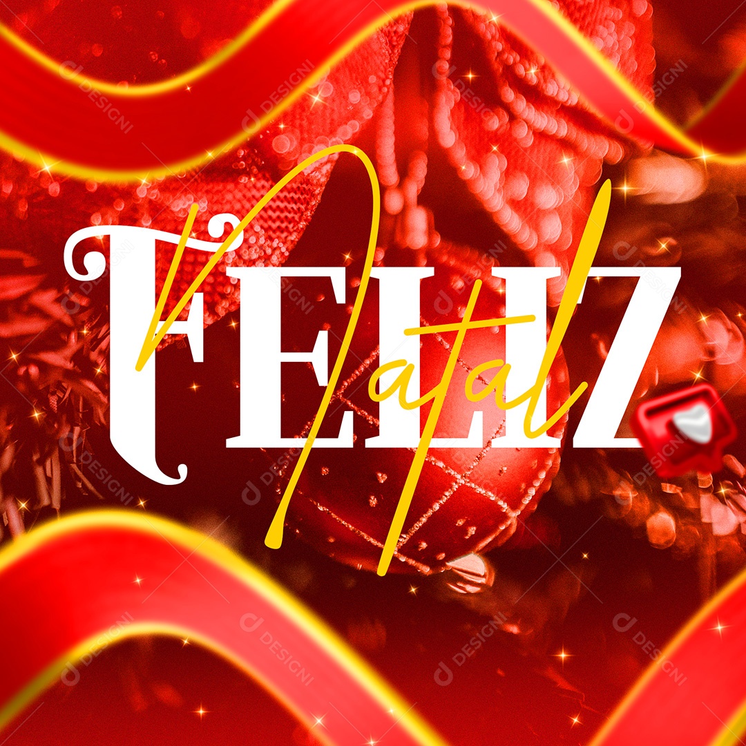 Post Feliz Natal PSD Social Media PSD Editável