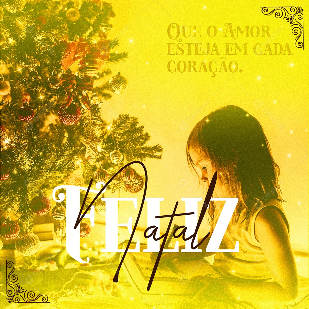 Post Feliz Natal PSD Social Media PSD Editável