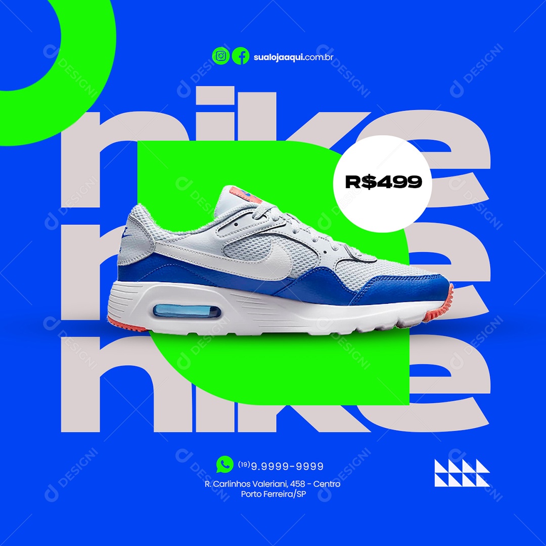 Nike 499 Loja de Tênis Social Media PSD Editável