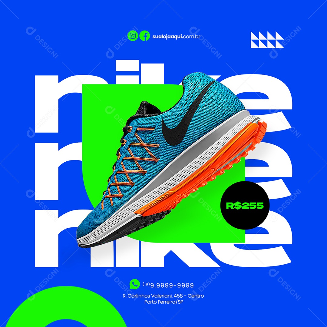 Nike Loja de Tênis Social Media PSD Editável