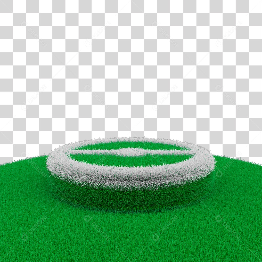 Campo de Futebol 3D Elemento PNG Transparente