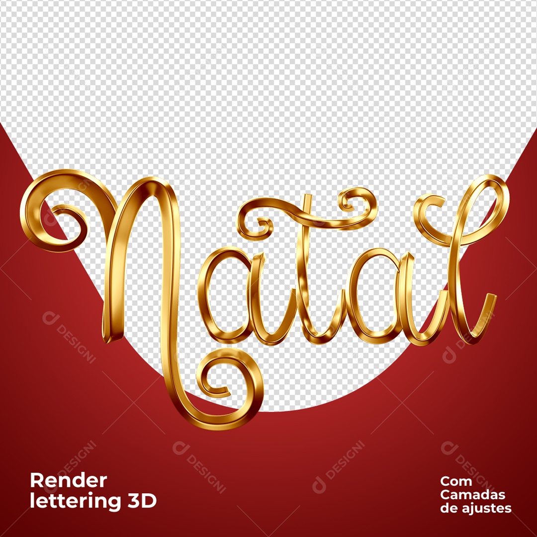 Texto 3D Para Composição Natal PSD