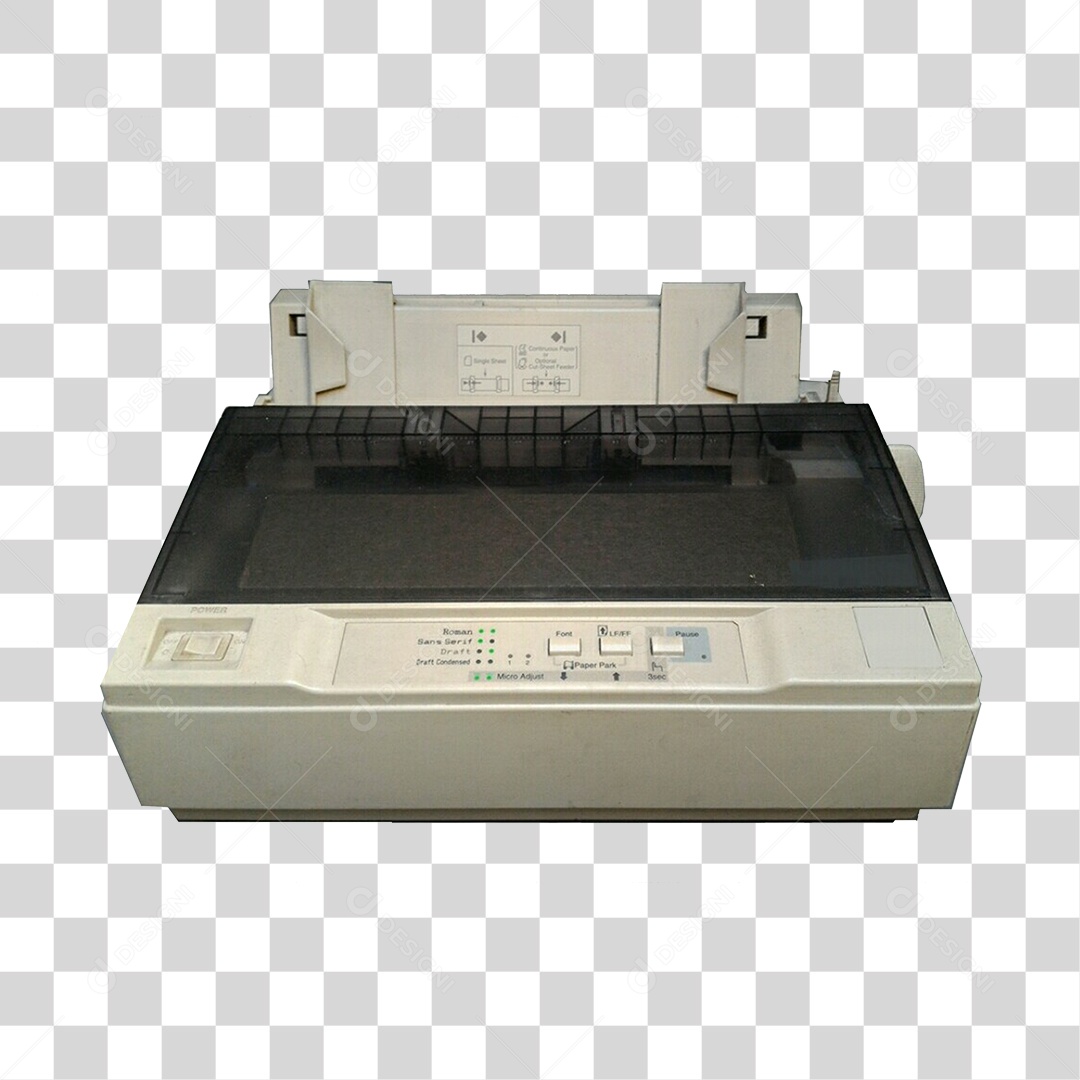 Impressora Antiga PNG Transparente