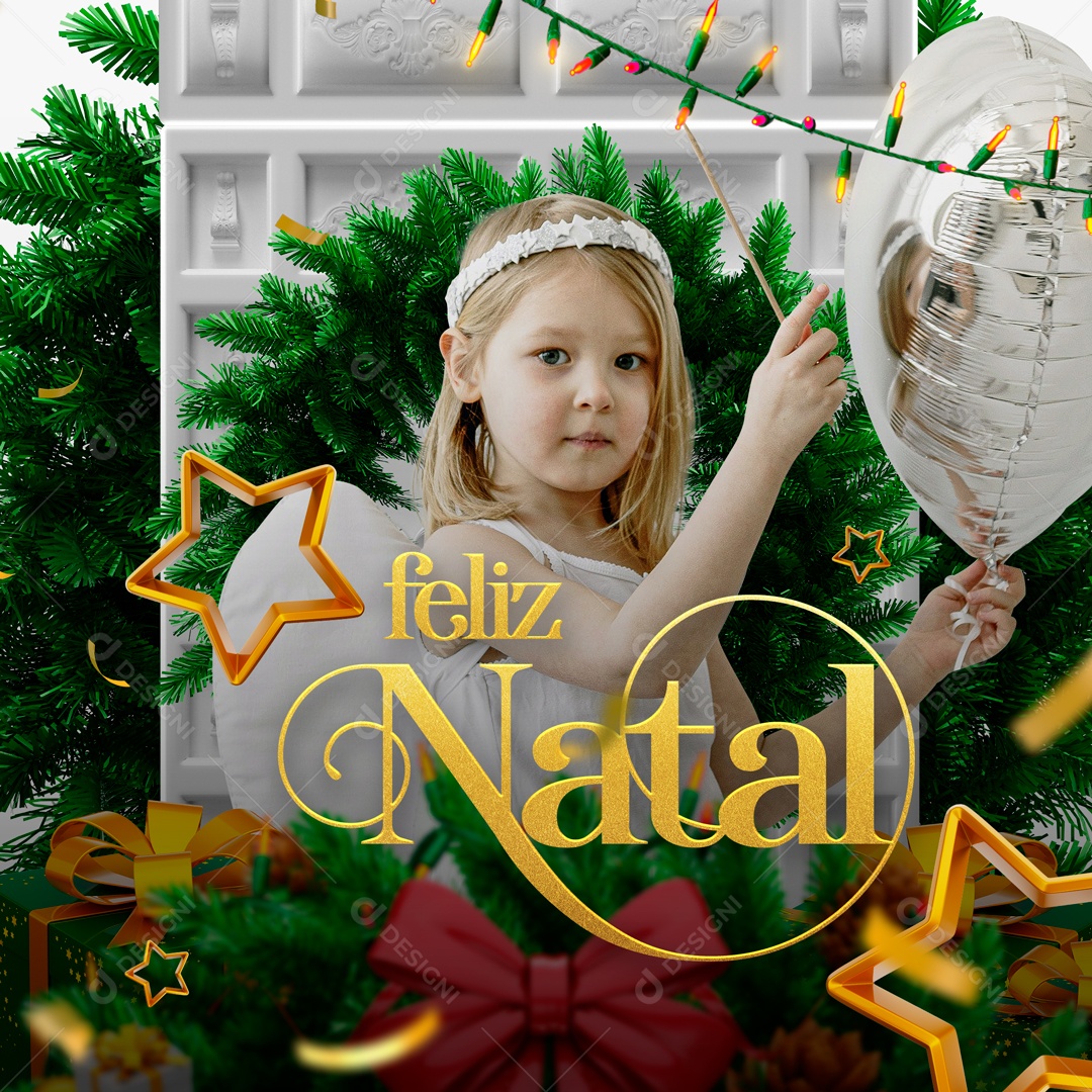 Natal é Família e é amor, Paz e alegria Feliz Natal Social Media PSD Editável