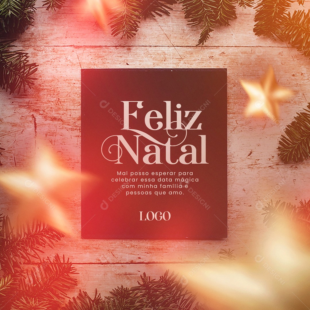 Celebrar essa Data Mágica Feliz Natal Social Media PSD Editável