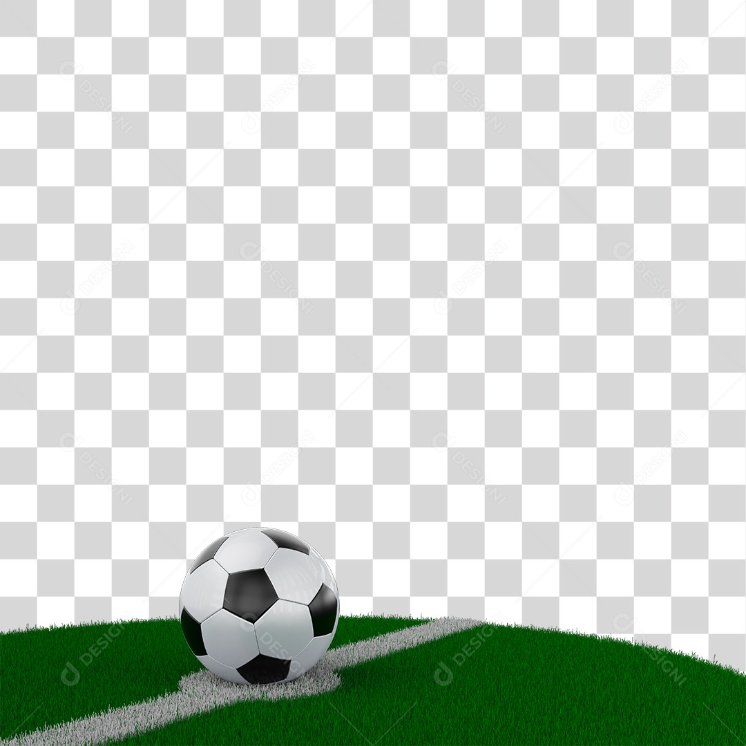Campo de Futebol 3D Elemento PNG Transparente
