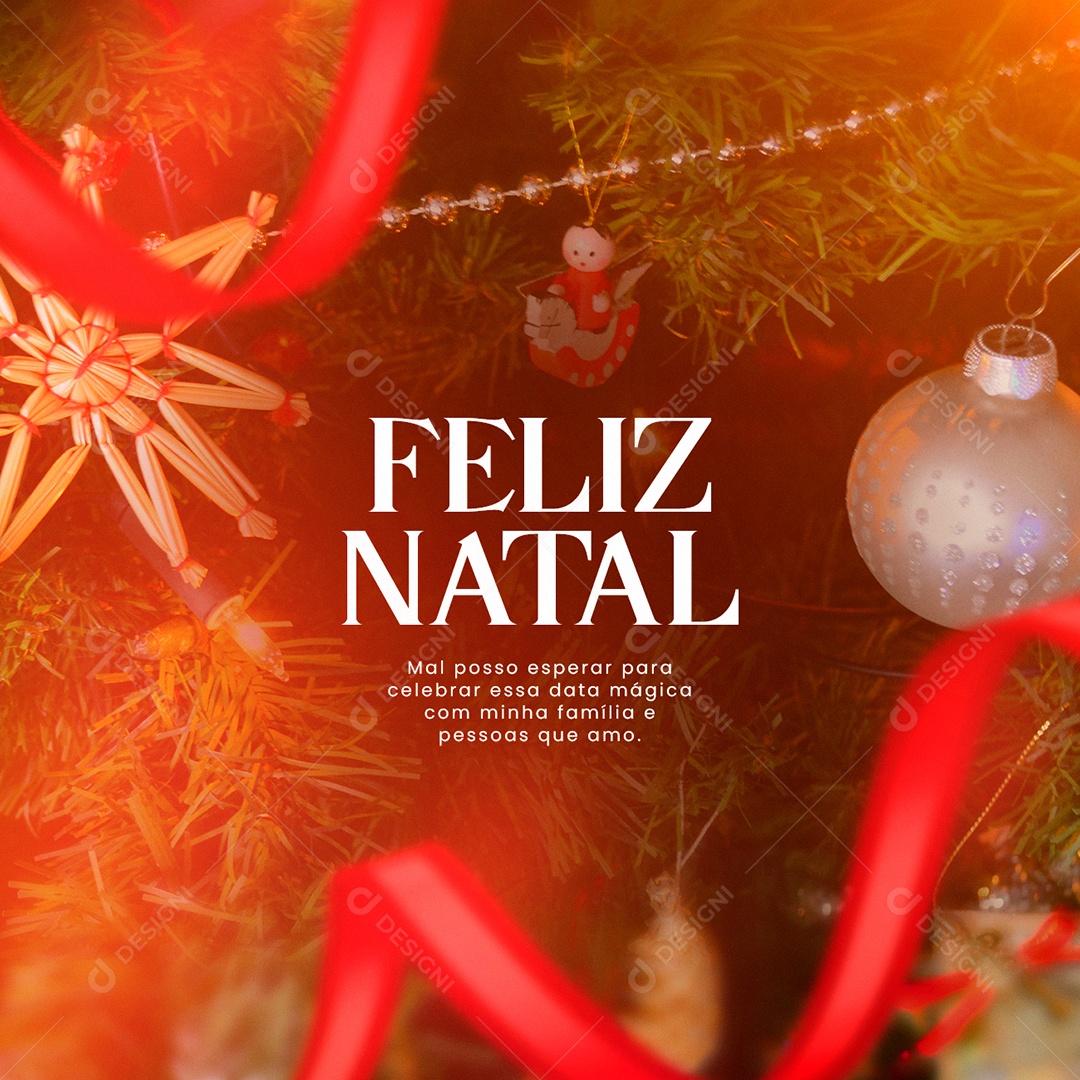 Celebrar essa Data Mágica Feliz Natal Social Media PSD Editável