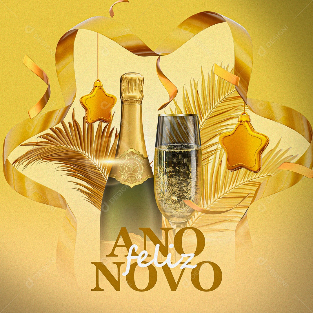 Feliz Ano Novo Feliz 2023 Social Media PSD Editável