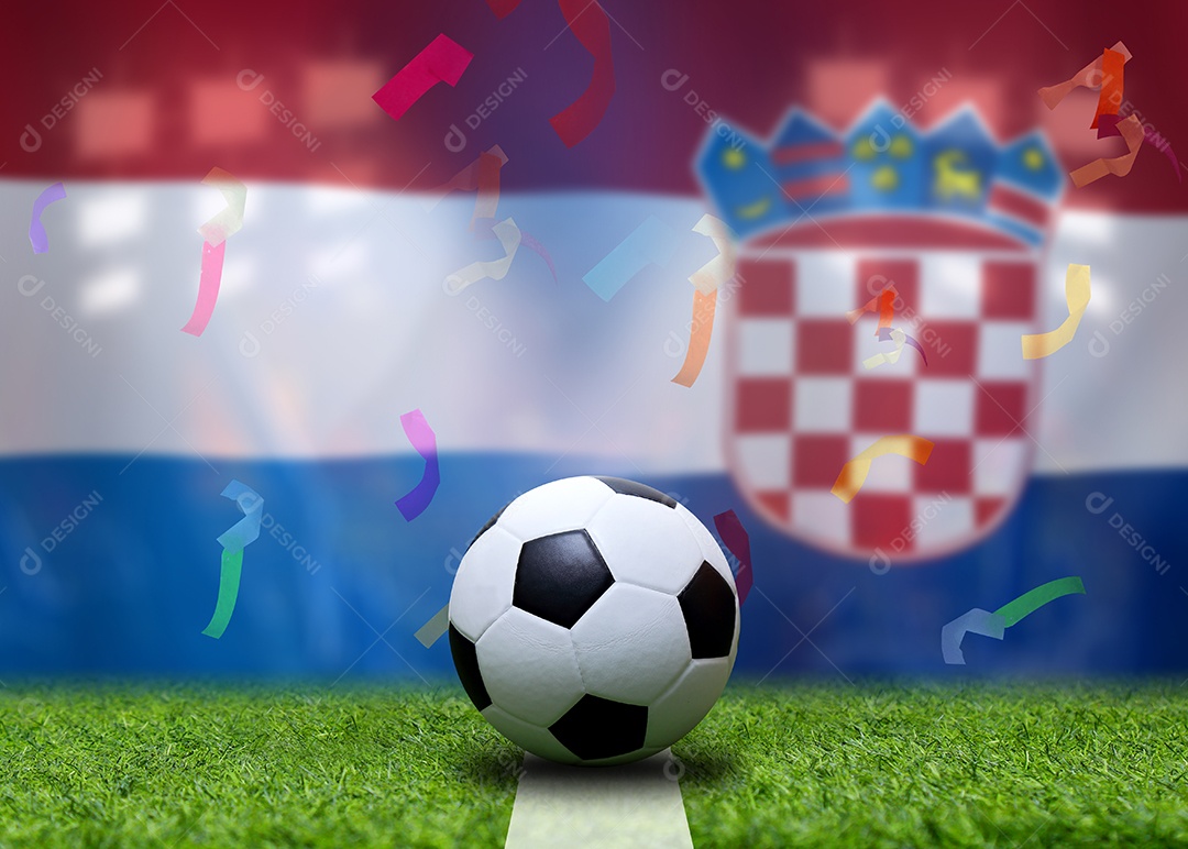 Competição da Copa de Futebol entre a Holanda nacional e a Croácia nacional.