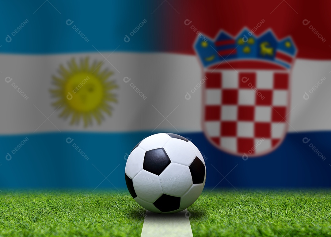 Competição da Copa de Futebol entre a Argentina nacional e a Croácia nacional.