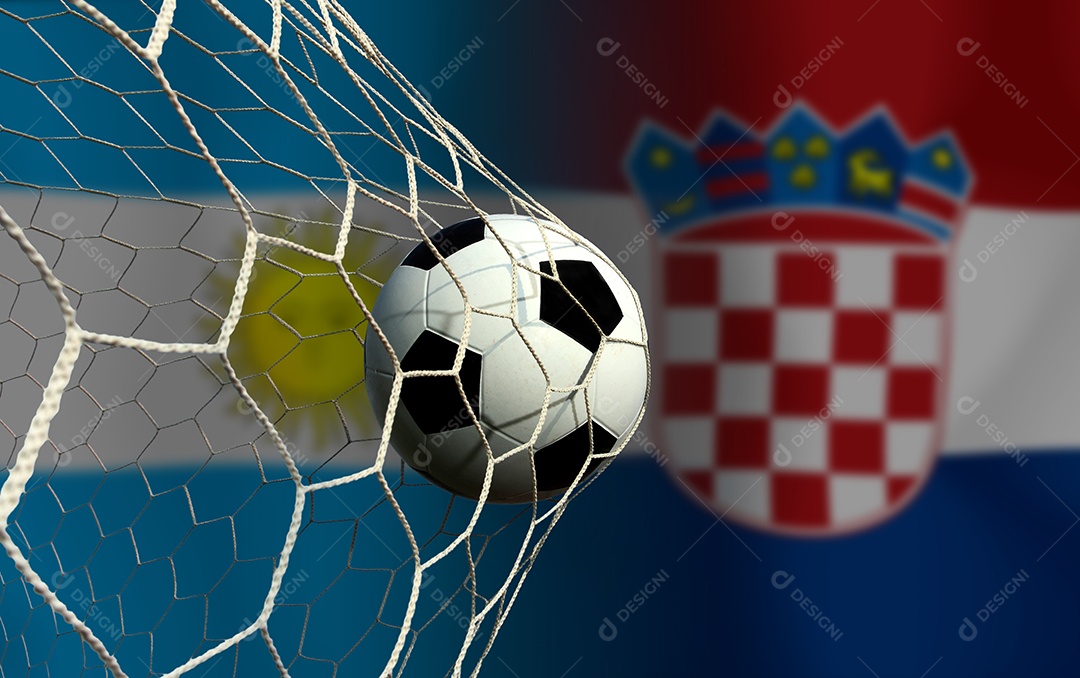 Competição da Copa de Futebol entre a Argentina nacional e a Croácia nacional.