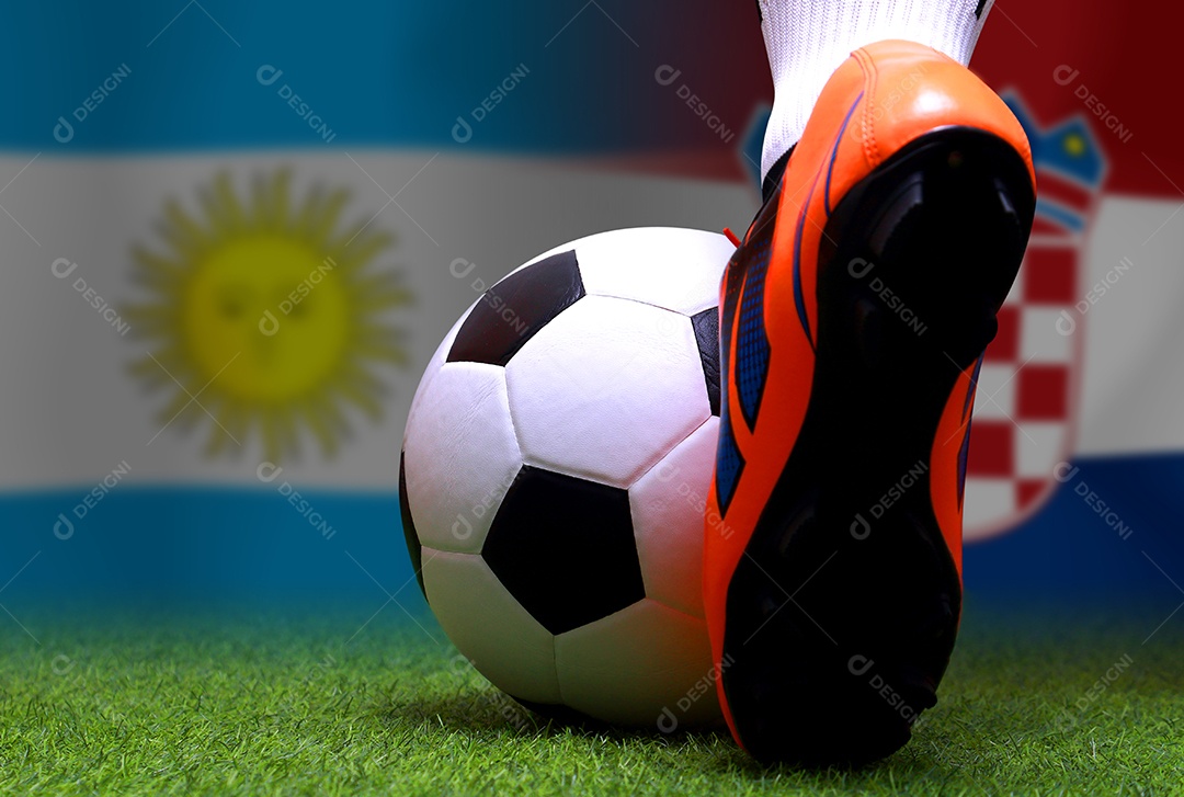 Competição da Copa de Futebol entre a Argentina nacional e a Croácia nacional.