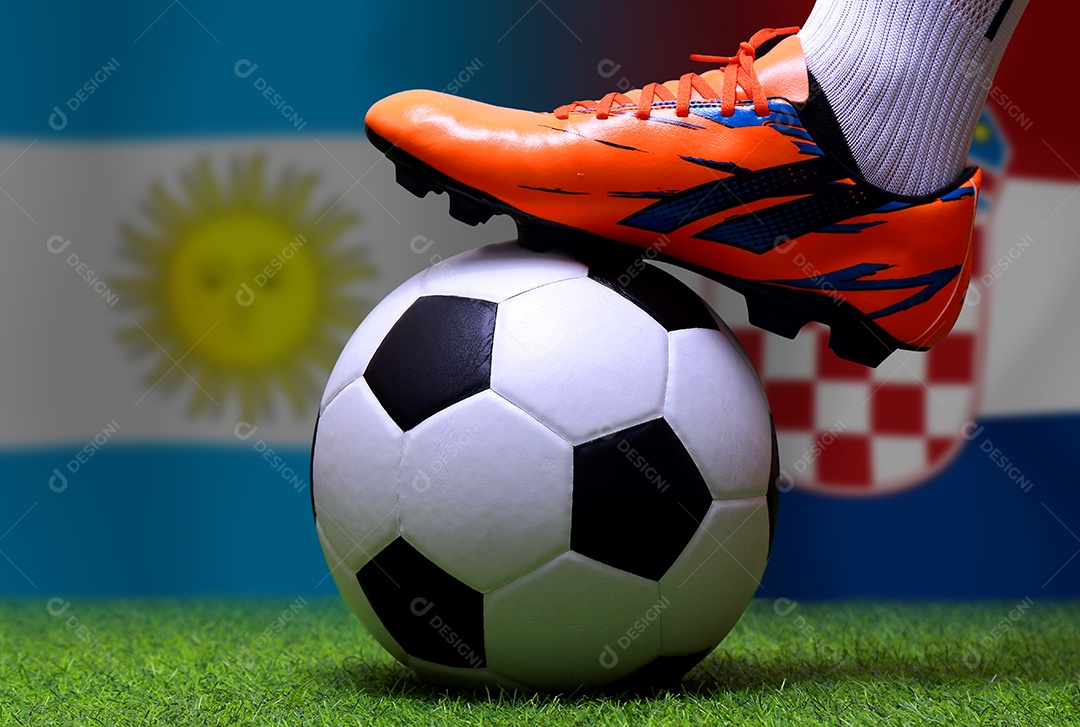 Competição da Copa de Futebol entre a Argentina nacional e a Croácia nacional.