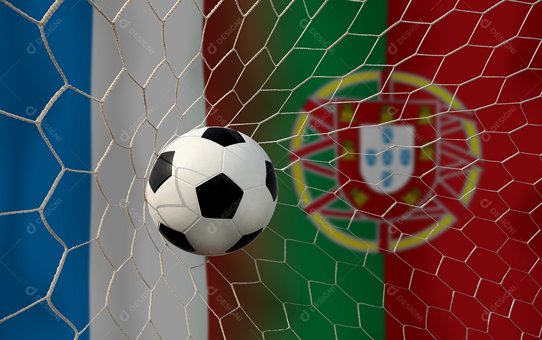 Competição da Taça de Futebol entre a França nacional e a nacional portuguesa.