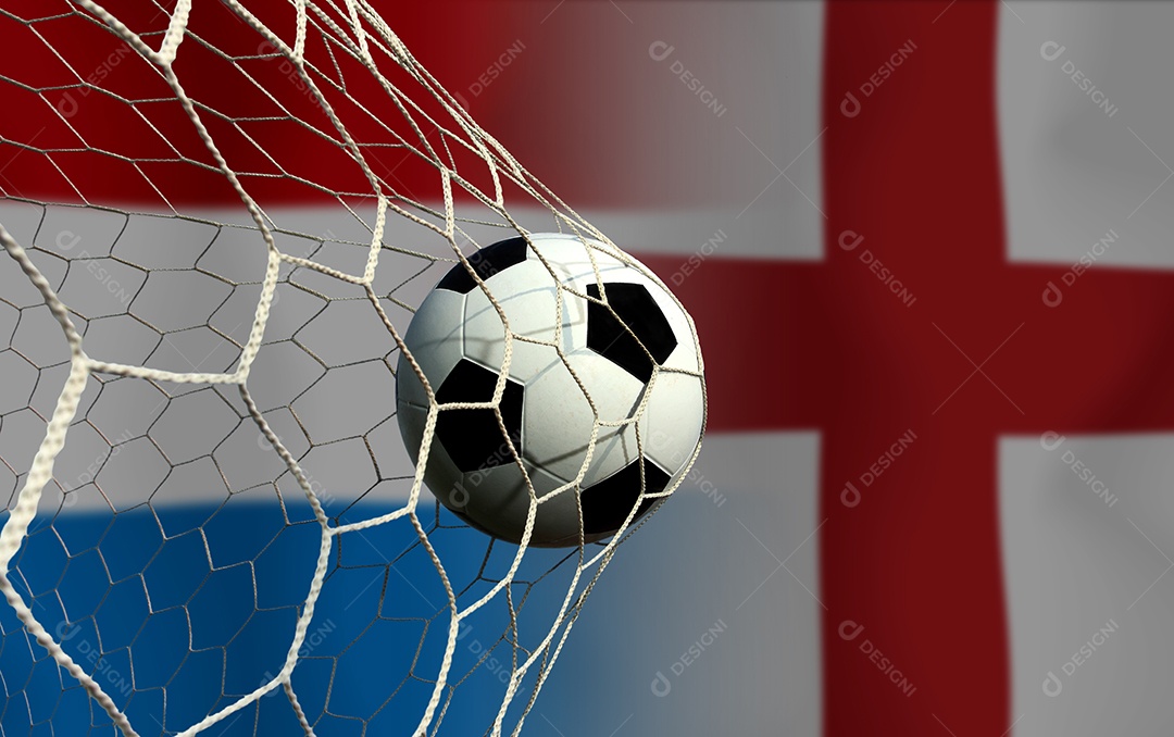 Competição da Copa de Futebol entre a Holanda nacional e a Inglaterra nacional.