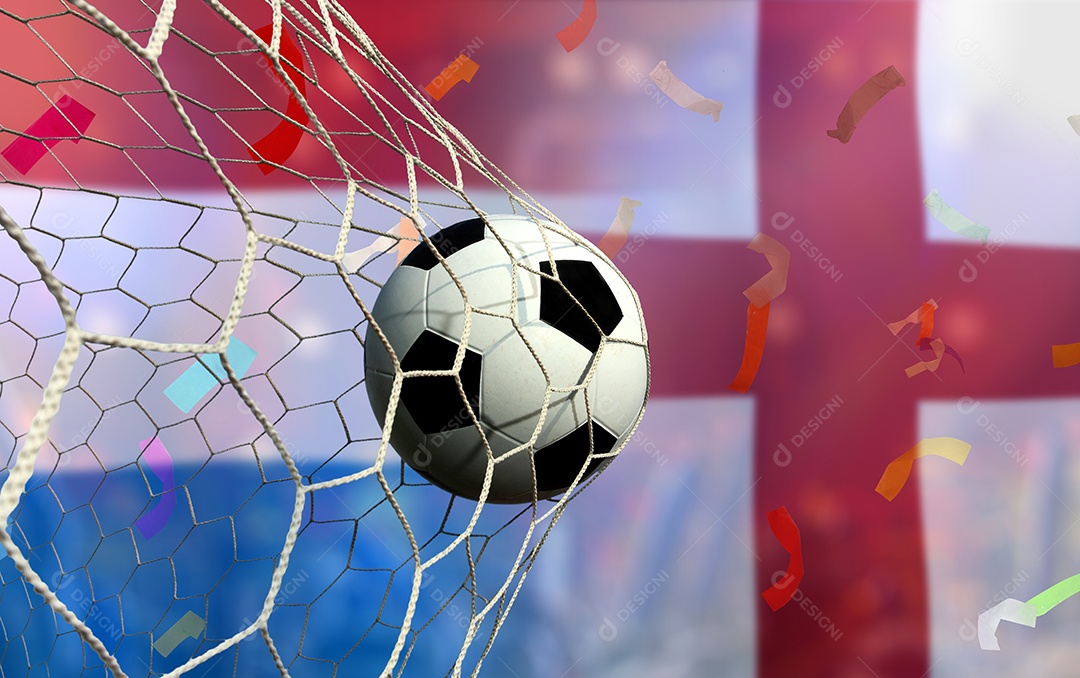 Competição da Copa de Futebol entre a Holanda nacional e a Inglaterra nacional.
