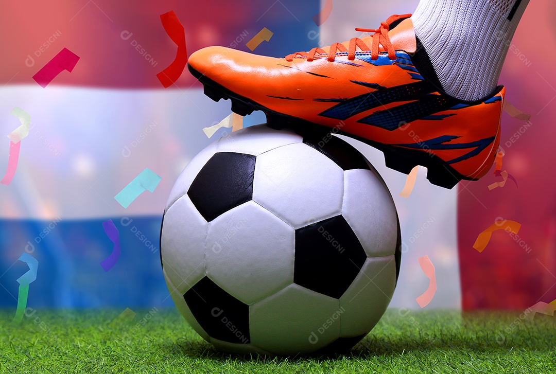 Competição da Copa de Futebol entre a Holanda nacional e a França nacional.