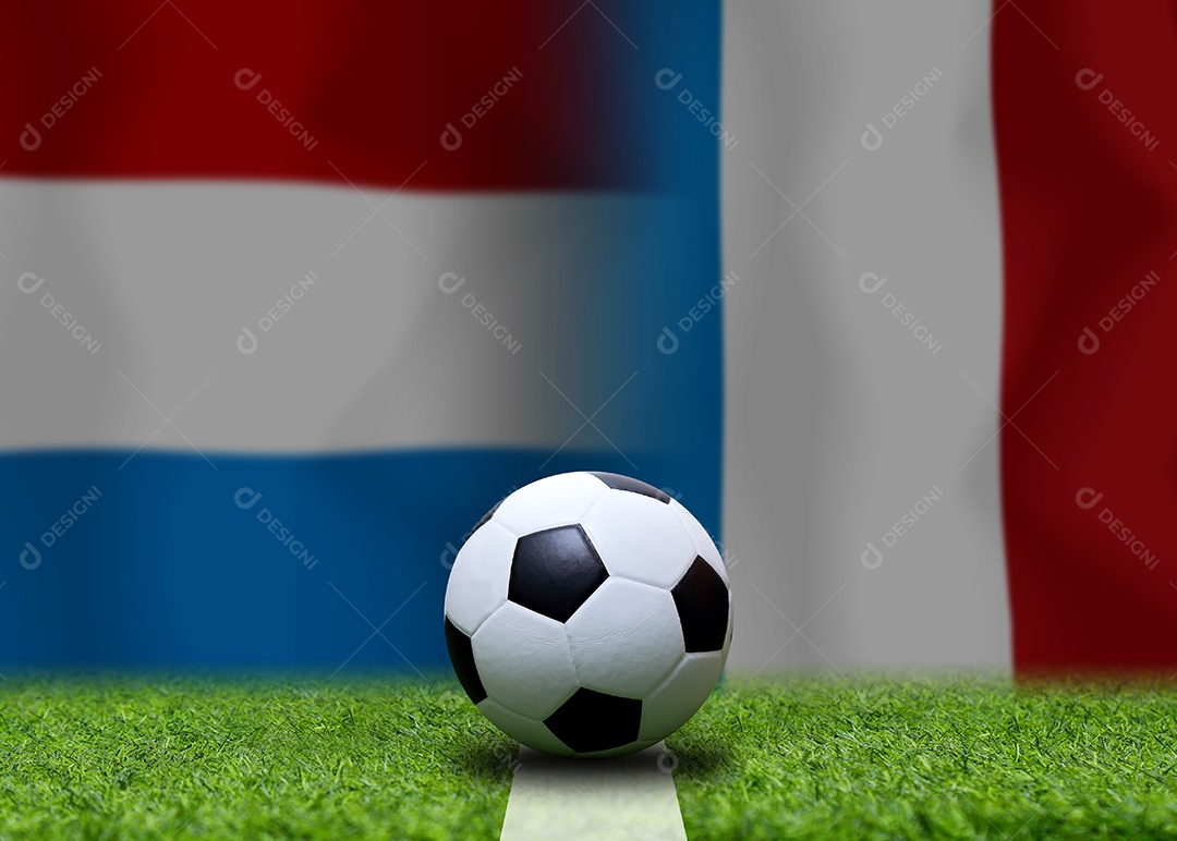 Competição da Copa de Futebol entre a Holanda nacional e a França nacional.