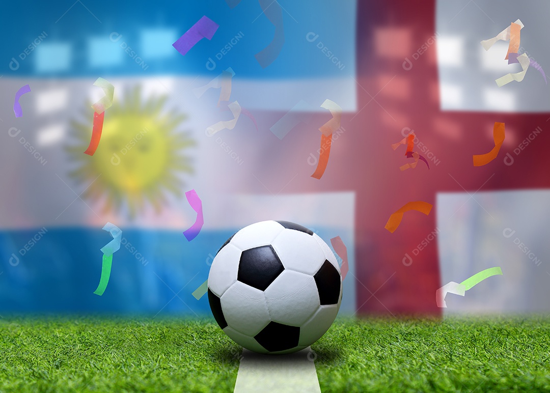Competição da Copa de Futebol entre as seleções nacional argentina e nacional inglesa.