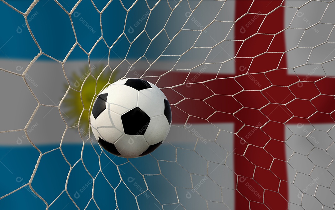 Competição da Copa de Futebol entre as seleções nacional argentina e nacional inglesa.