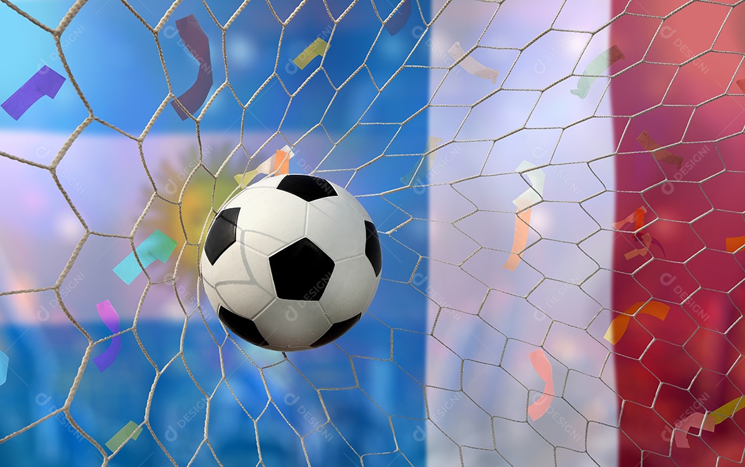 Competição da Copa de Futebol entre as seleções nacional argentina e nacional francesa.