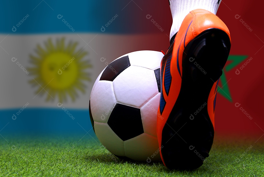 Competição da Copa de Futebol entre as seleções nacional argentina e nacional marroquina.