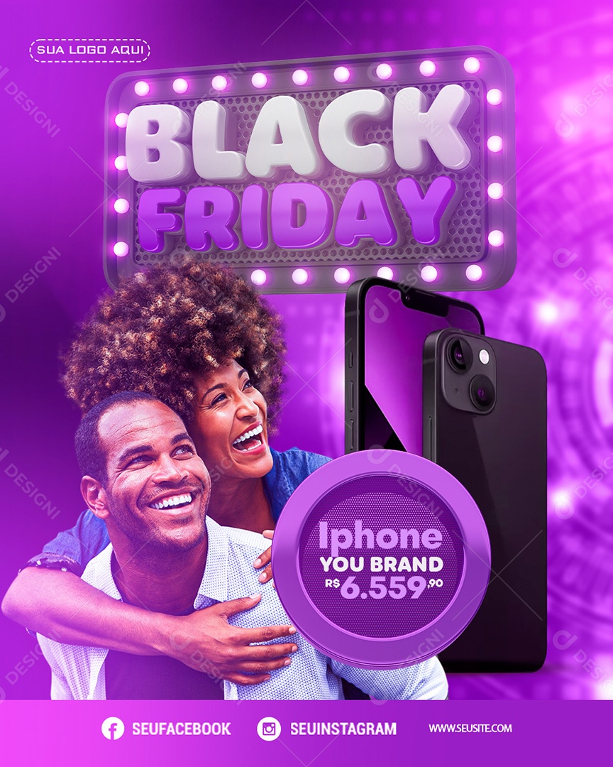 Black Friday Iphone 11 Loja De Eletrônico Social Media PSD Editável