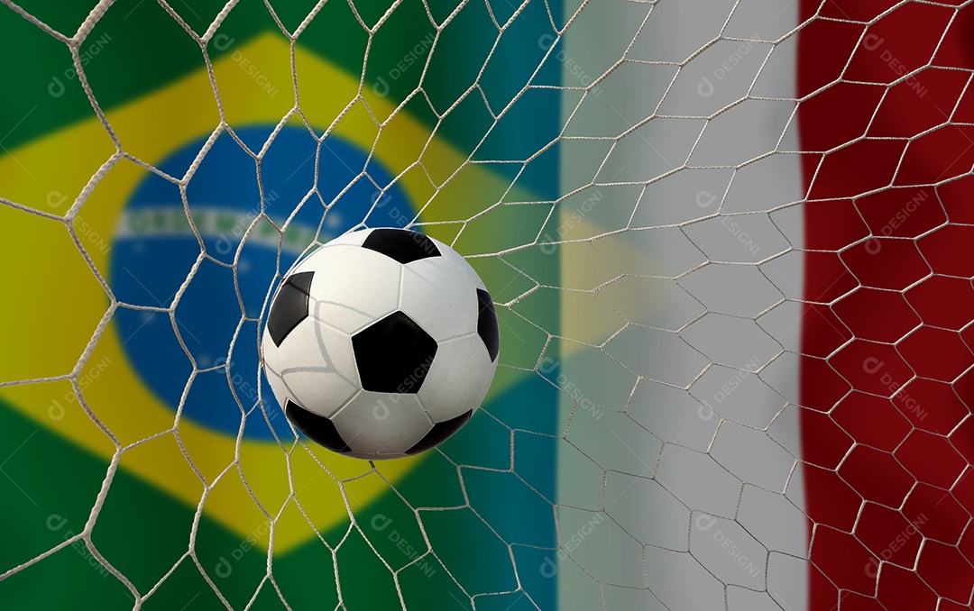 Competição da Copa de Futebol entre as seleções nacional do Brasil e nacional da França.