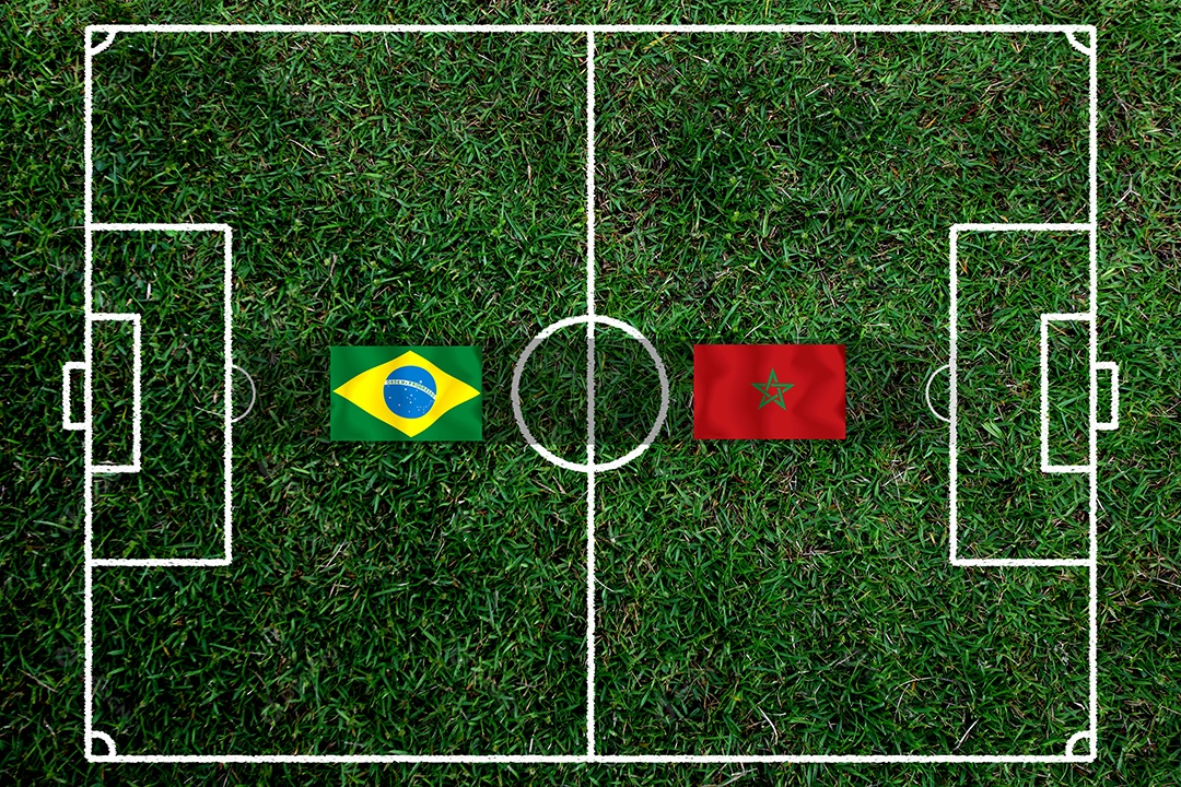 Competição da Copa de Futebol entre as seleções nacional do Brasil e nacional do Marrocos.