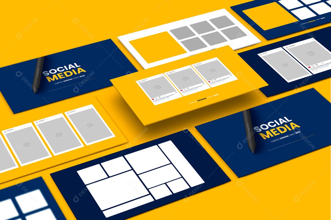 Apresentação Behance de Portfolio Social Media PSD Editável