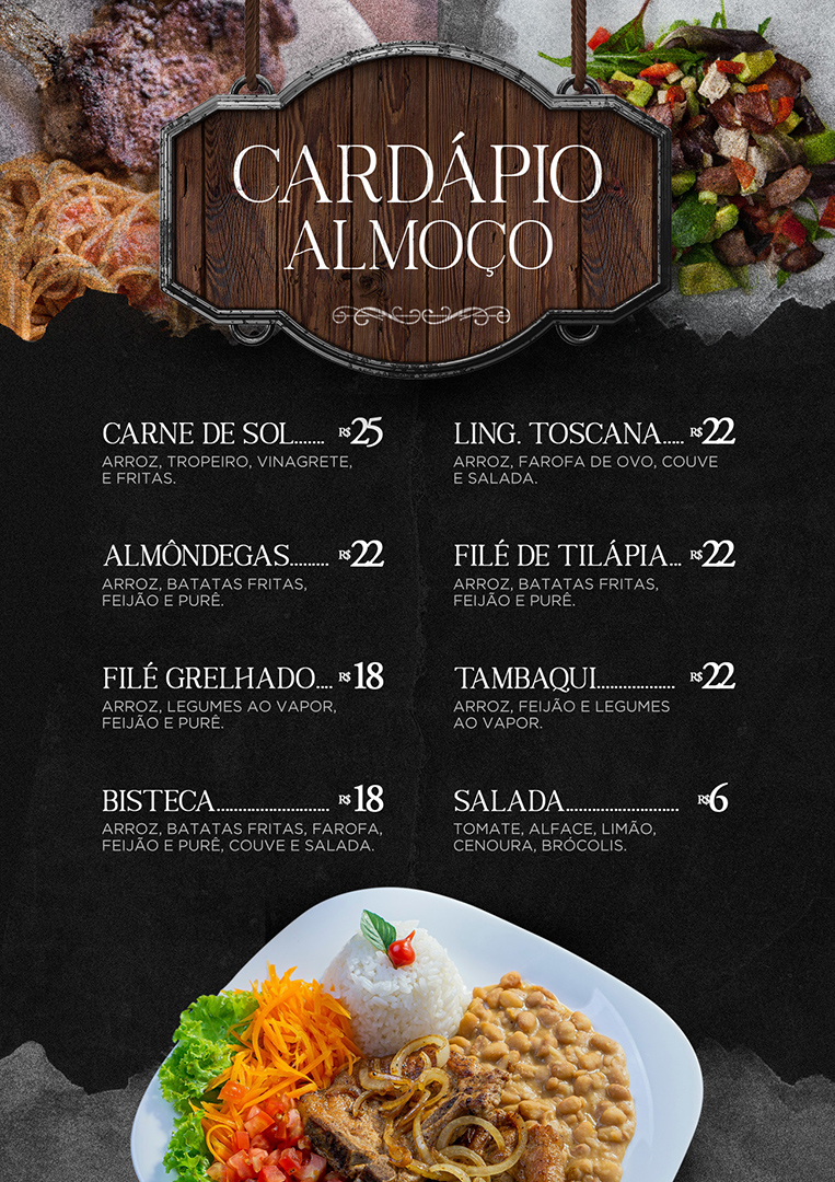 Modelo de Cardápio de Restaurante PSD Editável