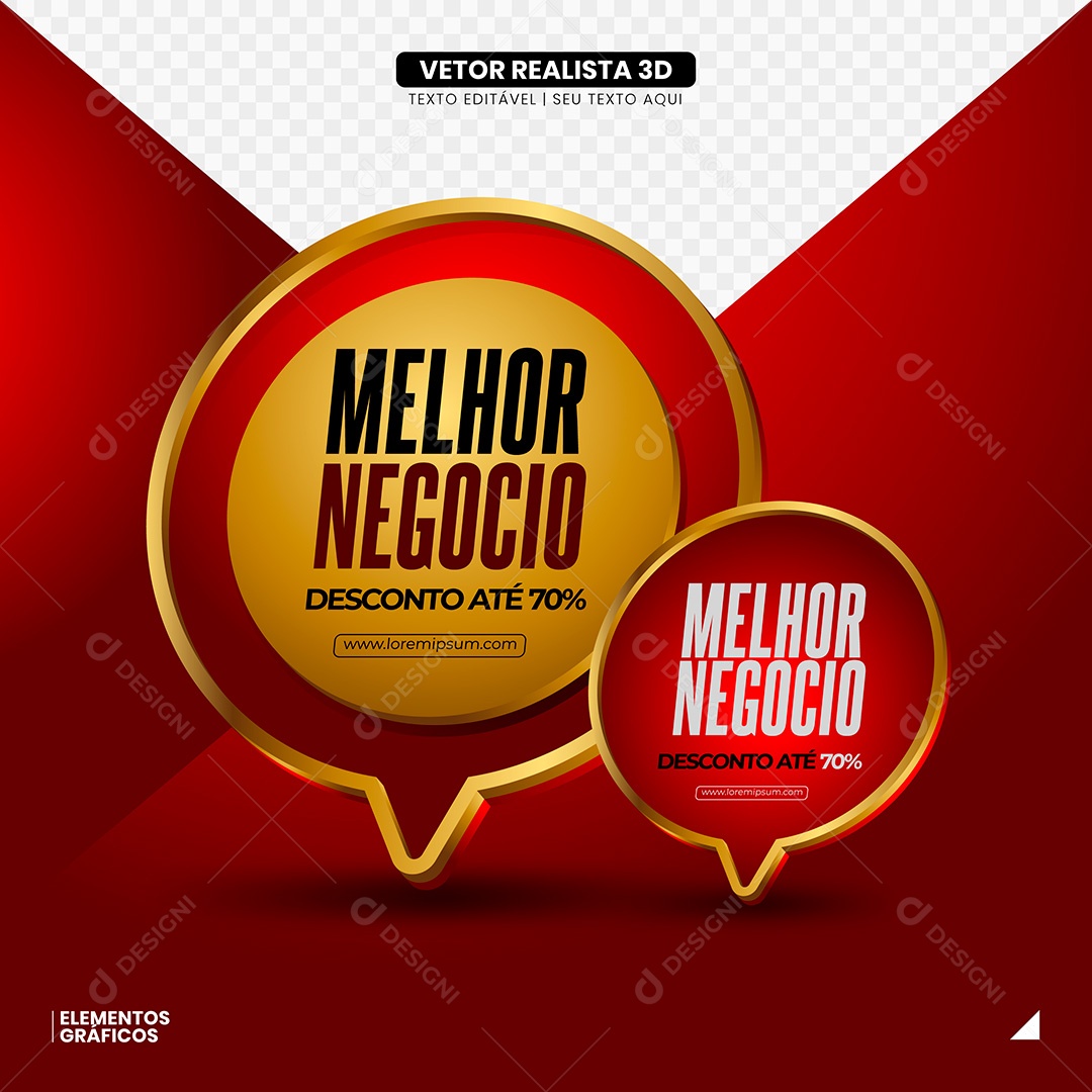 Elemento Vetorial Caixa de Texto EPS Editável