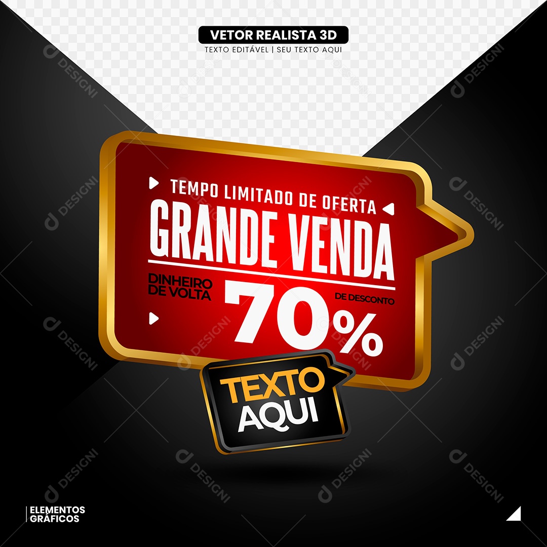 Elemento Vetorial Caixa de Texto EPS Editável