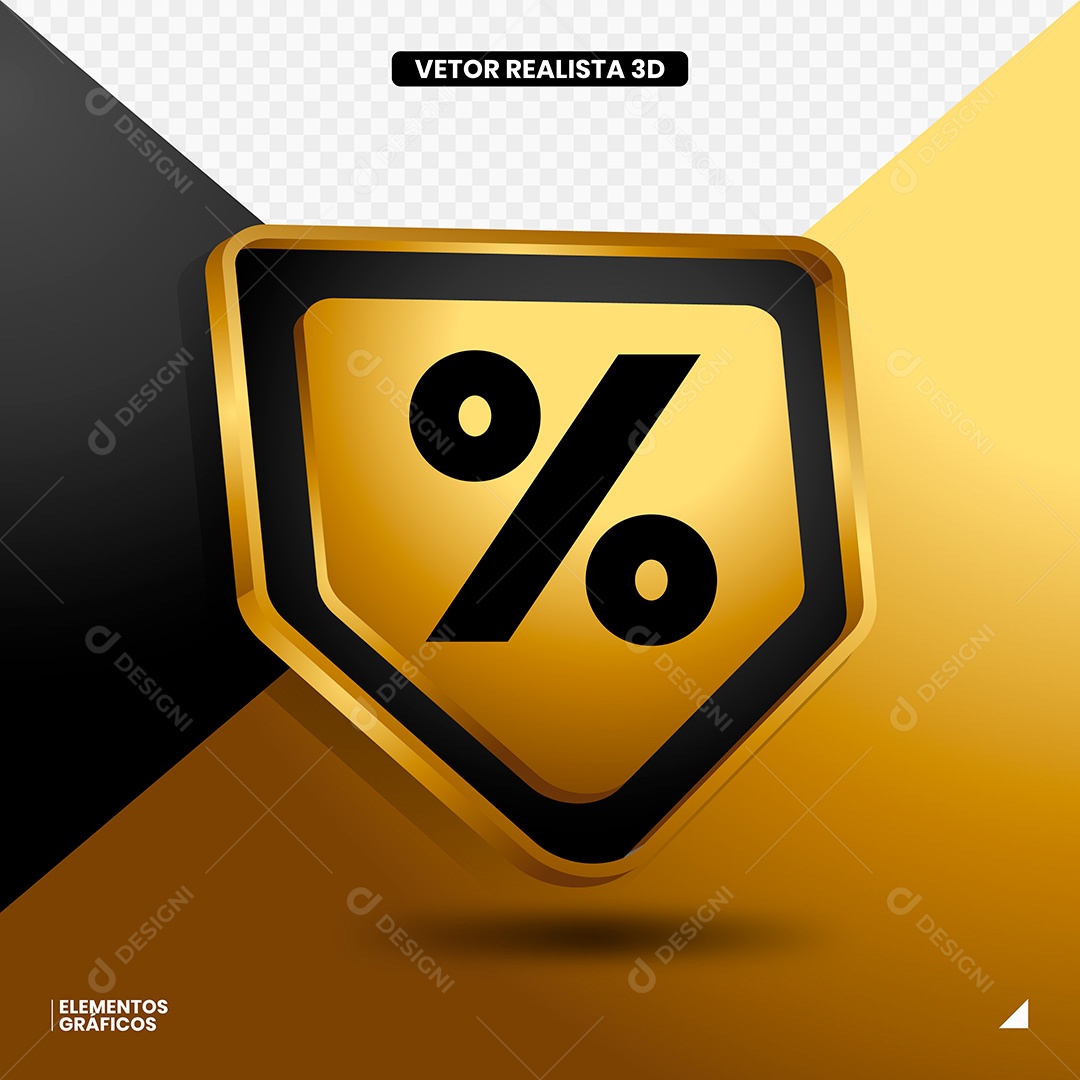 Elemento Vetorial Símbolo Porcentagem EPS