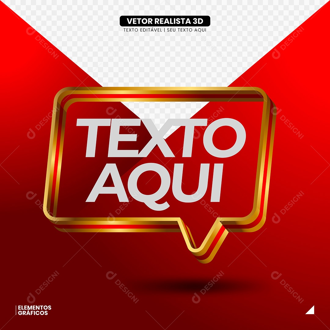 Elemento Vetorial Caixa de Texto EPS Editável