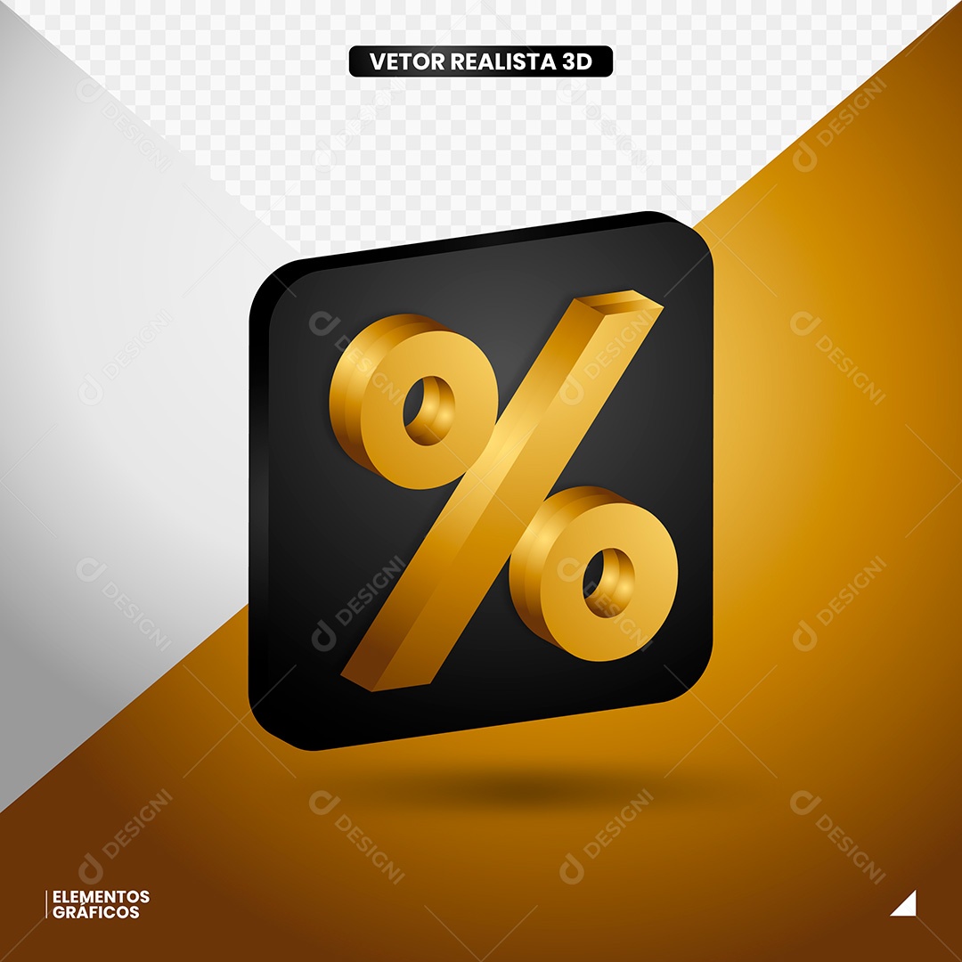 Elemento Vetorial Símbolo Porcentagem EPS