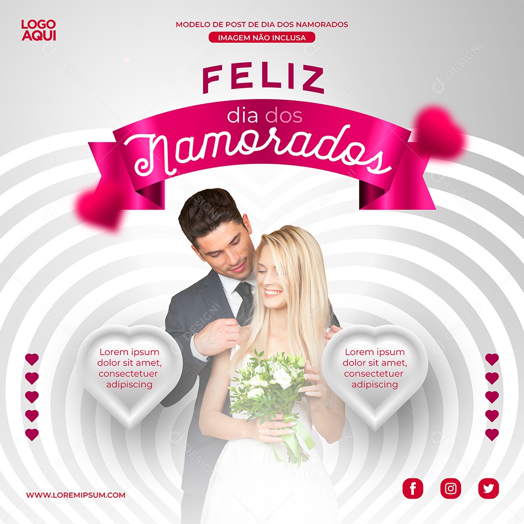 Dia dos Namorados Social Media EPS Editável