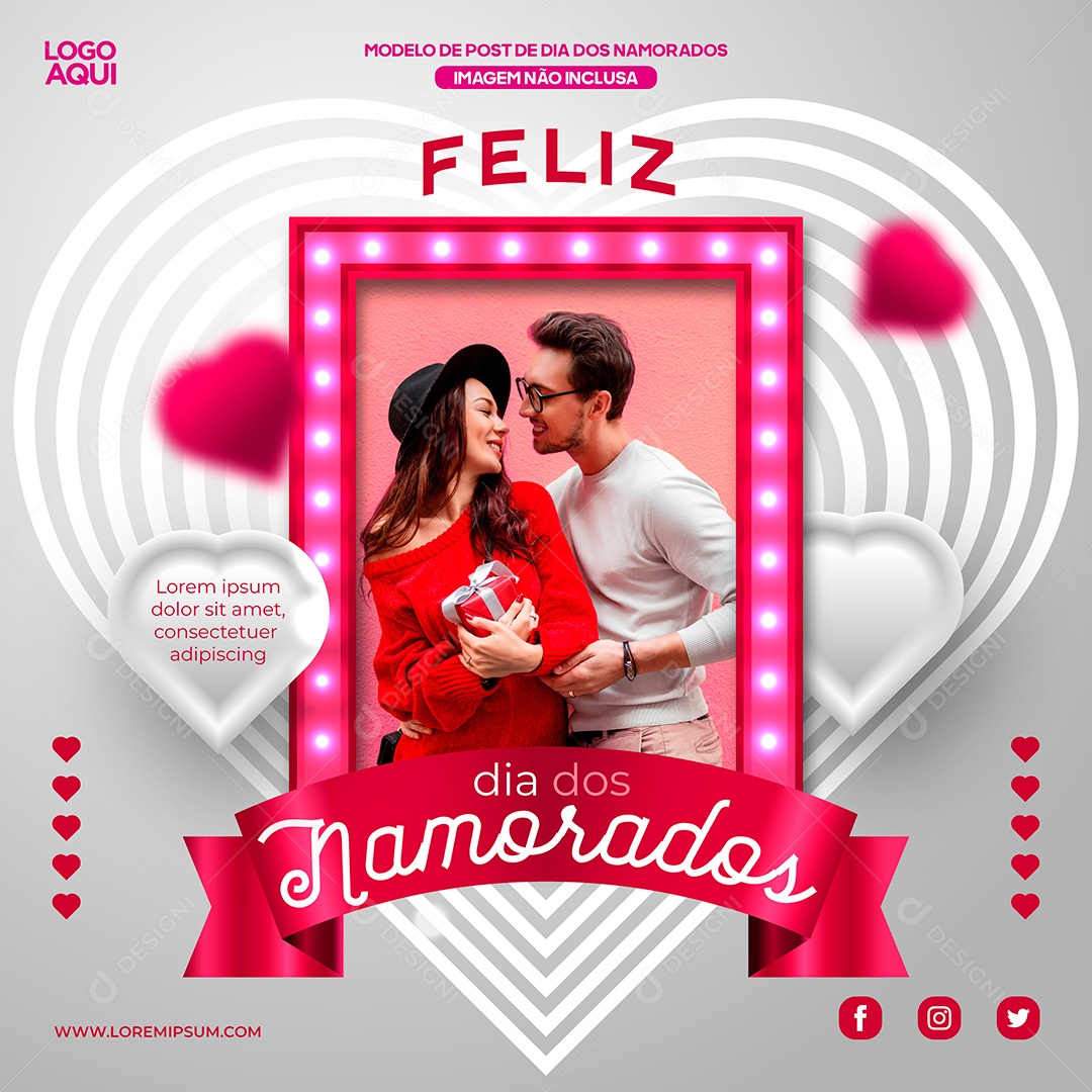Dia dos Namorados Social Media EPS Editável