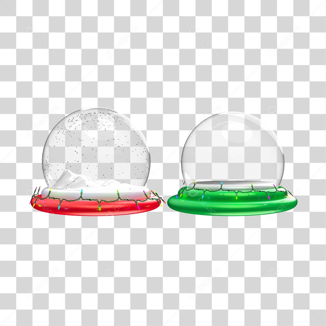 Esferas de Natal Elemento 3D PNG