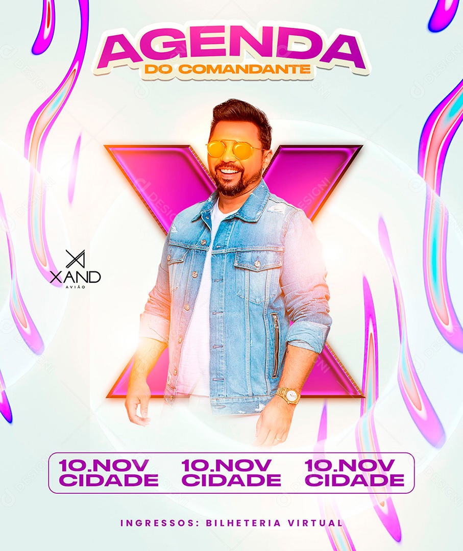 Flyer Agenda do Comandante Social Media PSD Editável