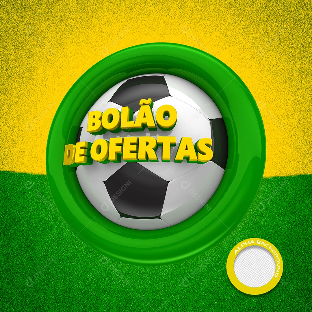 Bolão de Ofertas Selo 3D para Composição PSD