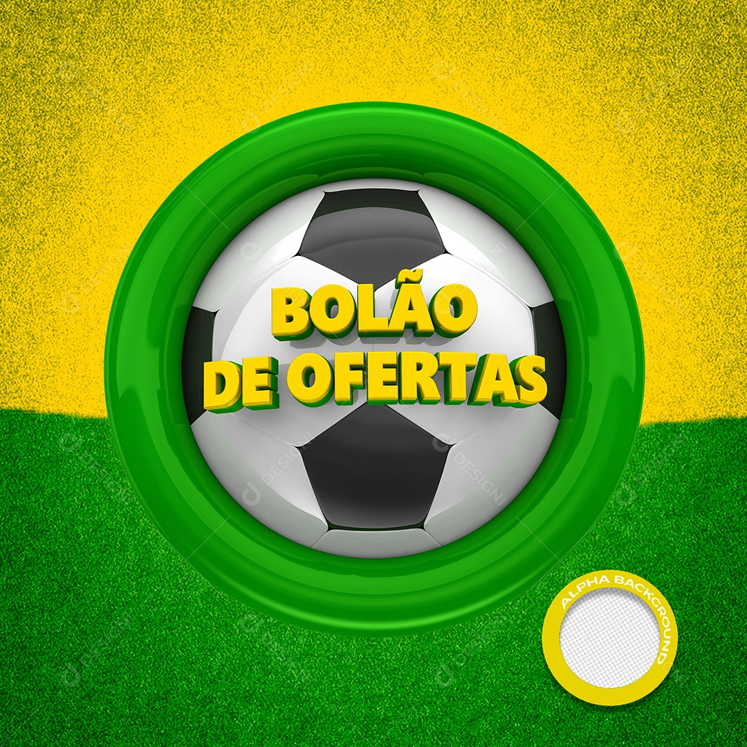 Bolão de Ofertas Selo 3D para Composição PSD