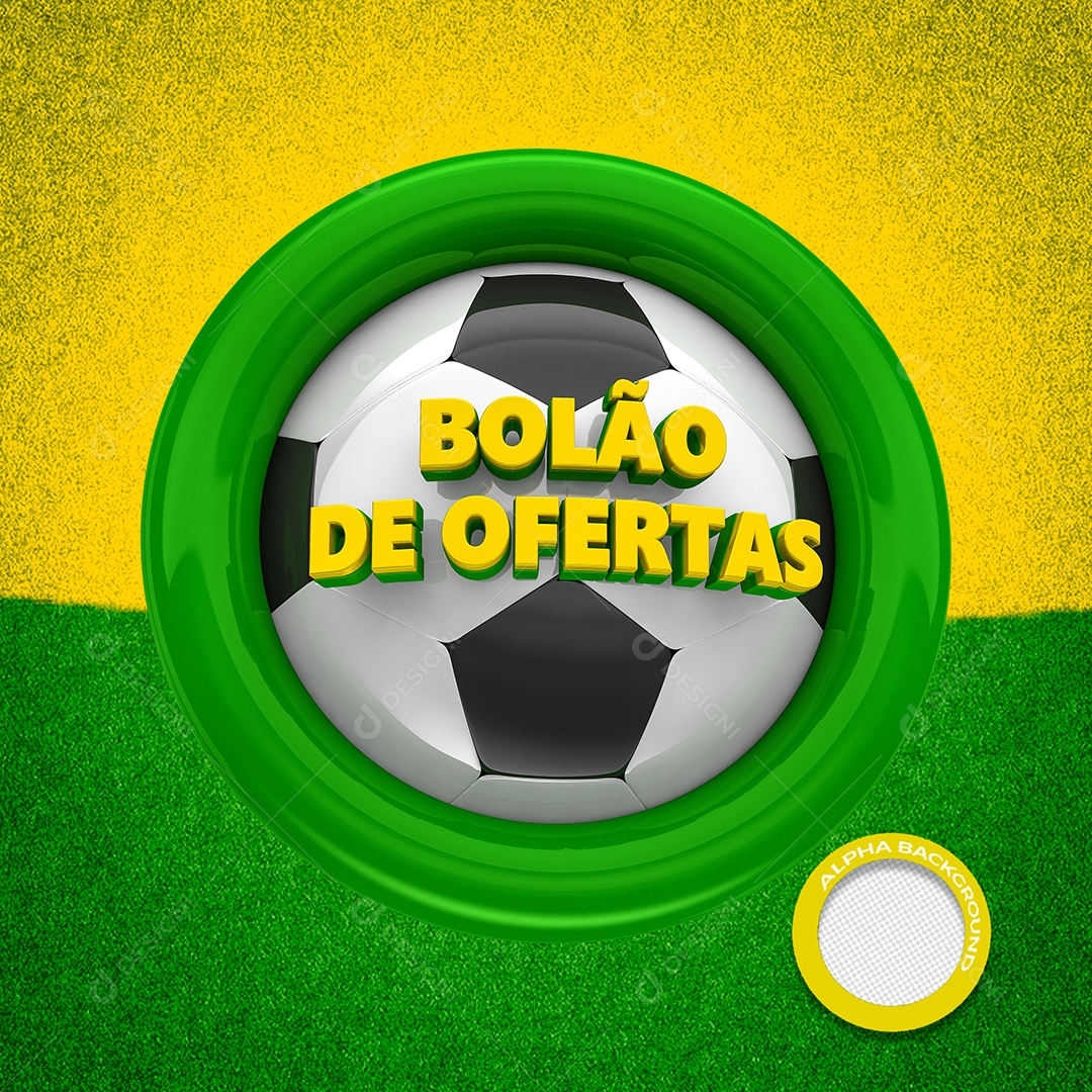 Bolão de Ofertas Selo 3D para Composição PSD
