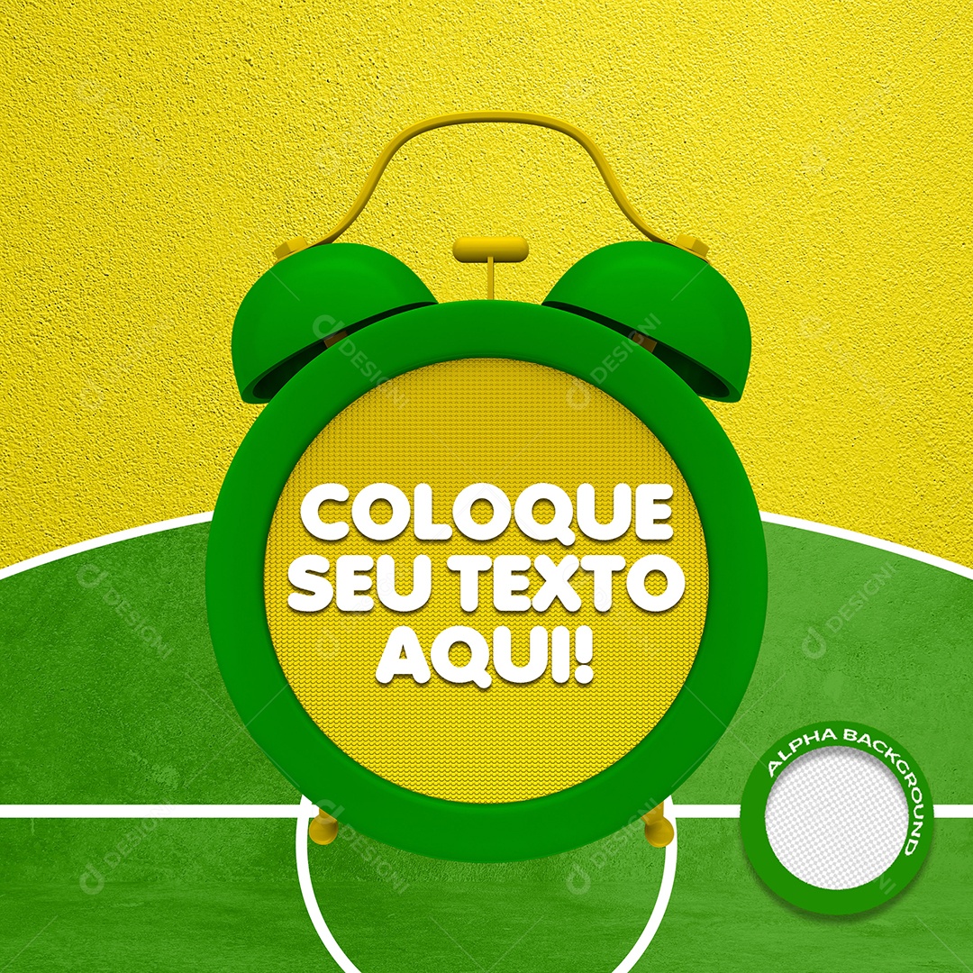 Alarme Elemento 3D para Composição PSD