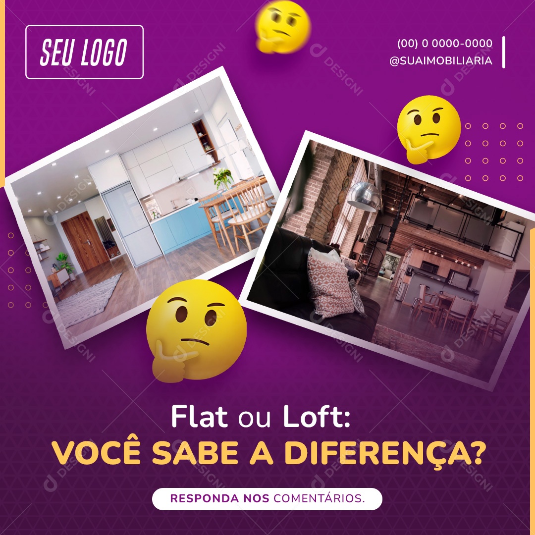 Flat ou Loft Social Media PSD Editável