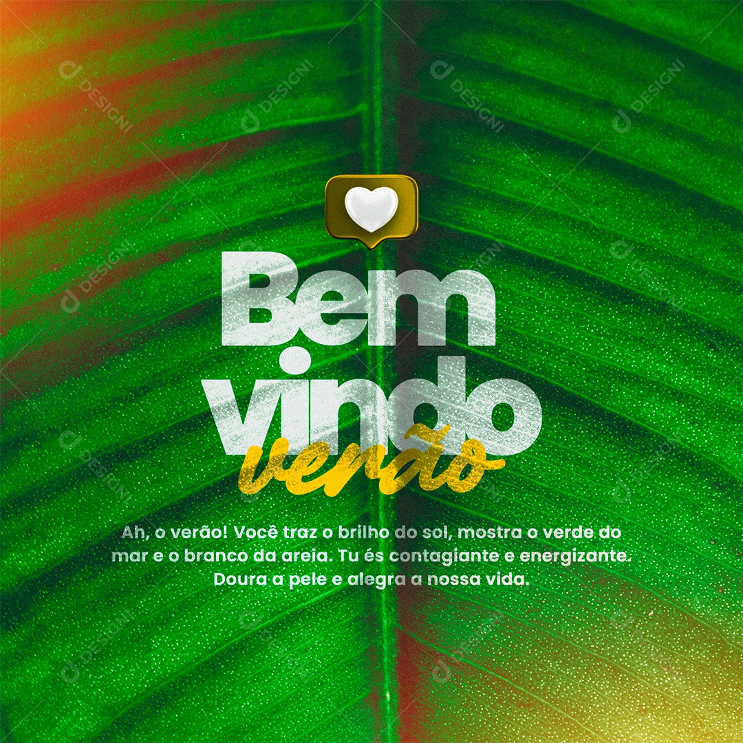 Você Traz o Brilho Bem Vindo Verão Social Media PSD Editável