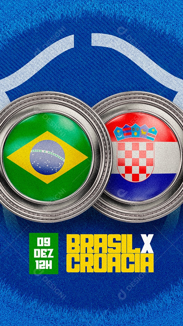Story Brasil x Croácia Copa do Mundo Futebol Social Media PSD Editável