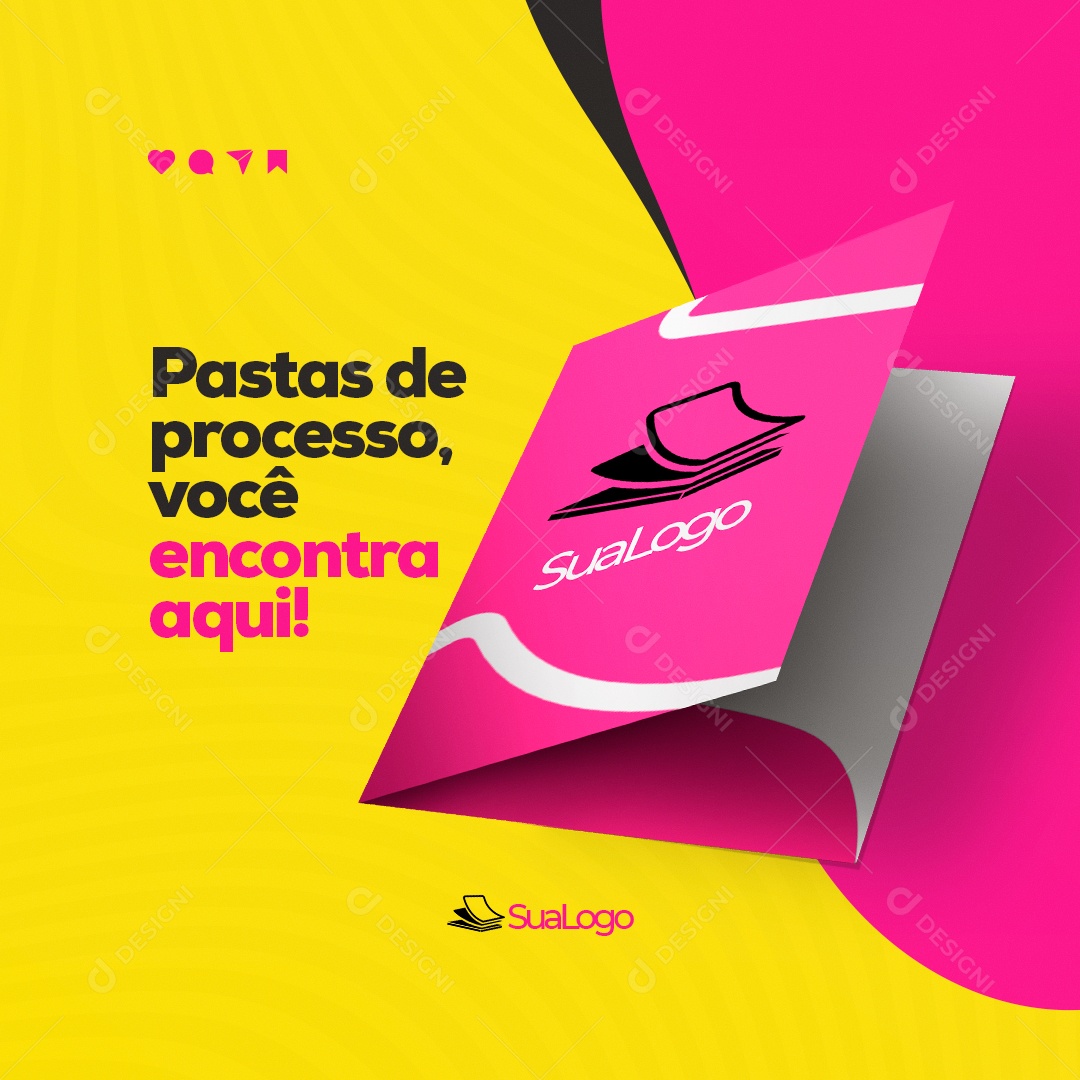 Pasta de Processo, Você Encontra Aqui Gráfica Social Media PSD Editável